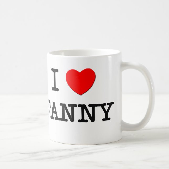 Caneca De Café Eu amo Fanny (Direita)