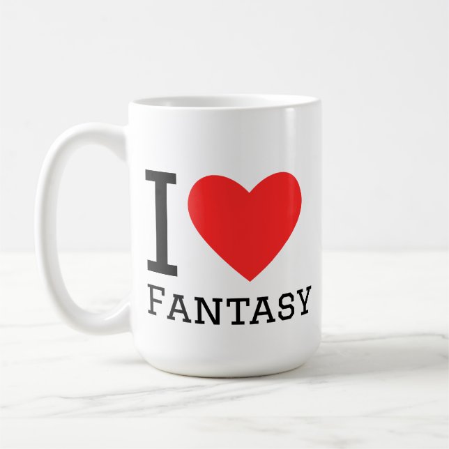 Caneca De Café Eu amo fantasia (Esquerda)