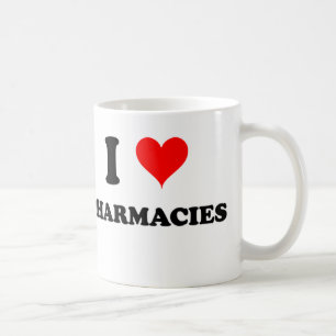 Caneca De Café Eu amo farmácias