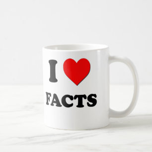 Caneca De Café Eu amo fatos