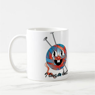 Caneca De Café Eu amo fazer malha a caneca do chá do café