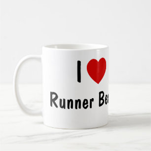 Caneca De Café Eu Amo Feijões De Runner