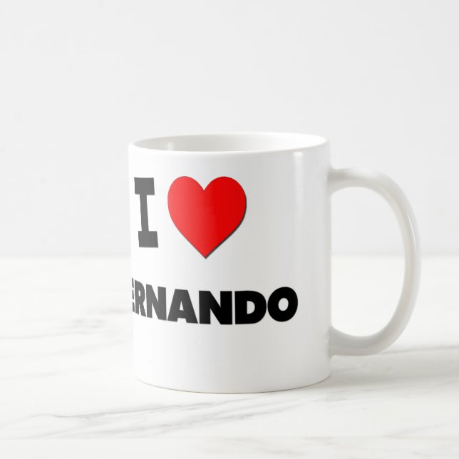 Caneca De Café Eu amo Fernando (Direita)