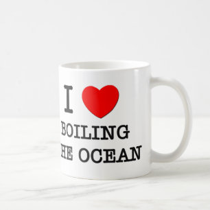 Caneca De Café Eu amo ferver o oceano