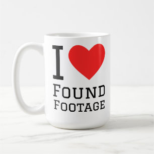 Caneca De Café Eu amo filmagens encontradas