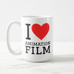 Caneca De Café Eu amo filme de animação