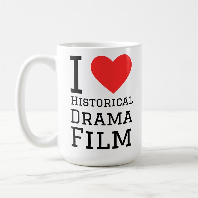 Caneca De Café Eu amo filme de drama histórico (Esquerda)