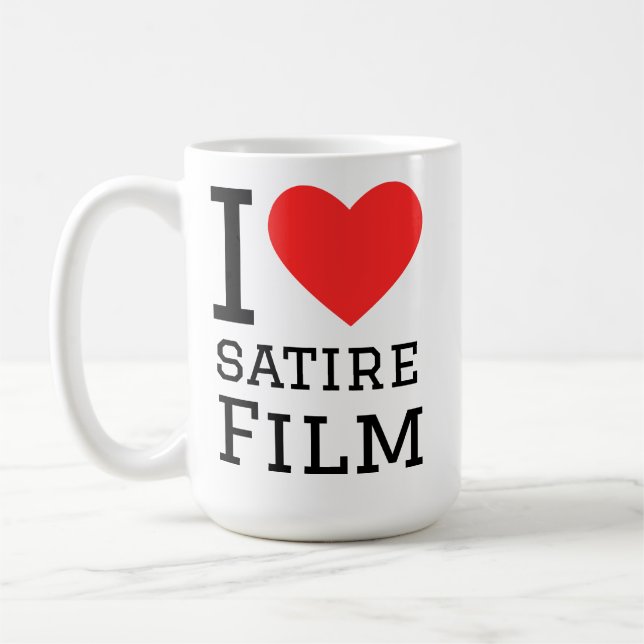 Caneca De Café Eu amo filme de sátira  (Esquerda)