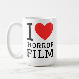 Caneca De Café Eu amo filme de terror