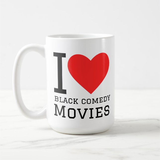 Caneca De Café Eu amo filmes de comédia negra (Esquerda)