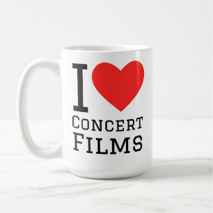 Caneca De Café Eu amo filmes de concertos