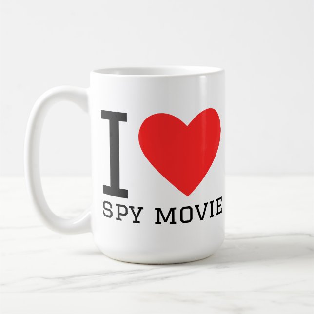Caneca De Café Eu amo filmes de espionagem (Esquerda)