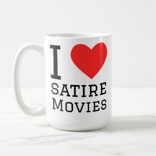 Caneca De Café Eu amo filmes de sátira