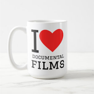 Caneca De Café Eu amo filmes documentais