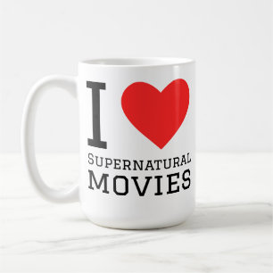 Caneca De Café Eu amo filmes sobrenaturais