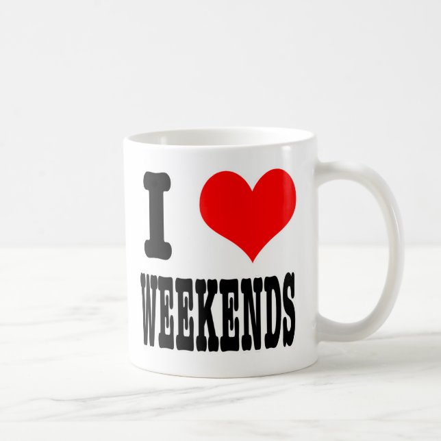 CANECA DE CAFÉ EU AMO FINS DE SEMANA (Direita)