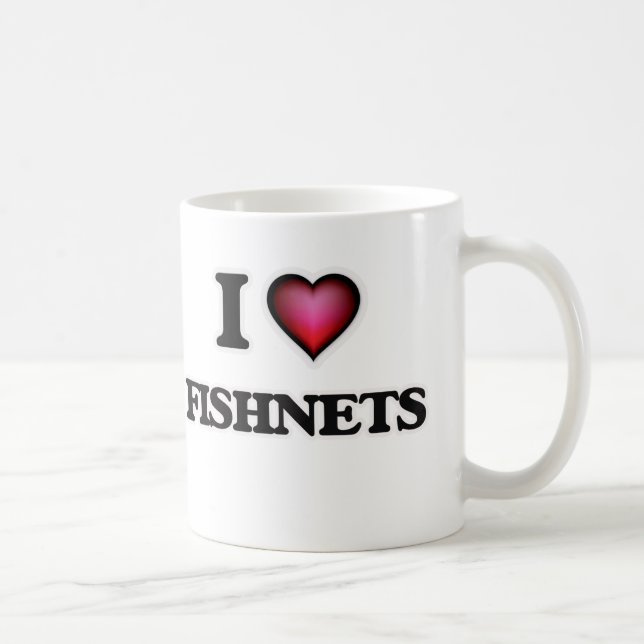 Caneca De Café Eu amo Fishnets (Direita)