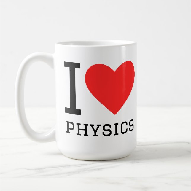 Caneca De Café Eu amo física  (Esquerda)