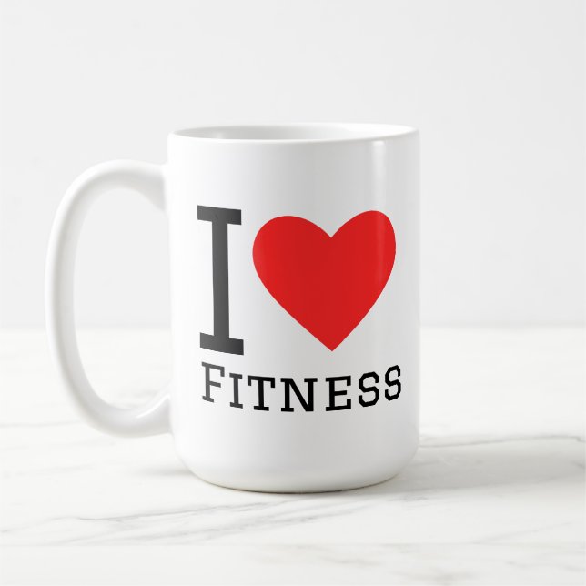 Caneca De Café Eu amo fitness (Esquerda)