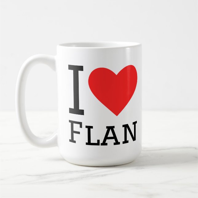 Caneca De Café Eu amo flan (Esquerda)