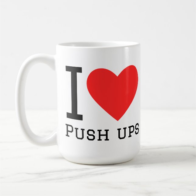 Caneca De Café Eu amo flexões (Esquerda)