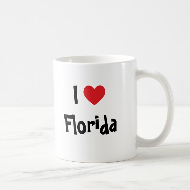 Caneca De Café Eu Amo Flórida (Direita)