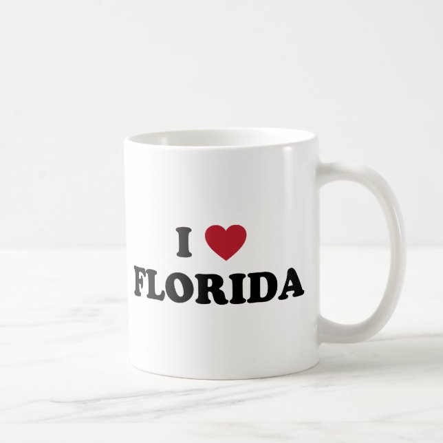 Caneca De Café Eu amo Florida (Direita)