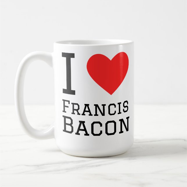 Caneca De Café Eu amo Francis bacon  (Esquerda)