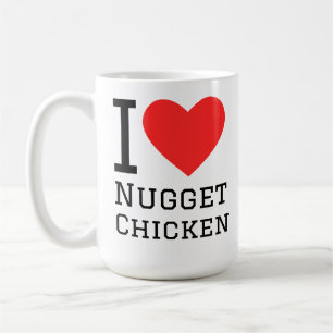 Caneca De Café Eu amo frango nugget