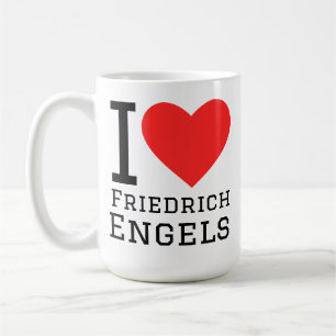 Caneca De Café Eu amo Friedrich Engels