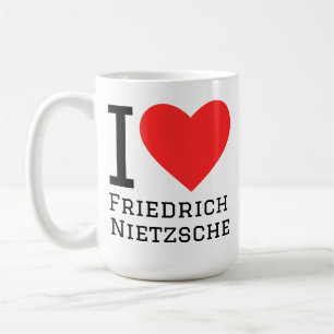 Caneca De Café Eu amo Friedrich nietzsche