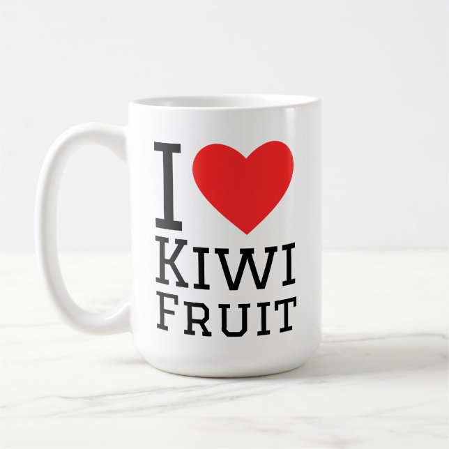 Caneca De Café Eu amo fruta kiwi (Esquerda)