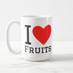 Caneca De Café Eu amo frutas