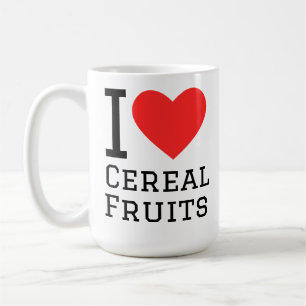 Caneca De Café Eu amo frutas de cereal