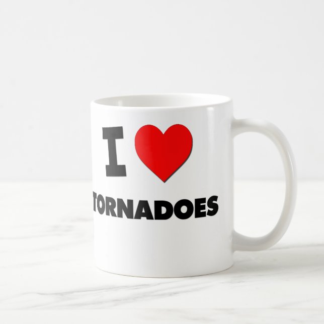 Caneca De Café Eu amo furacões (Direita)