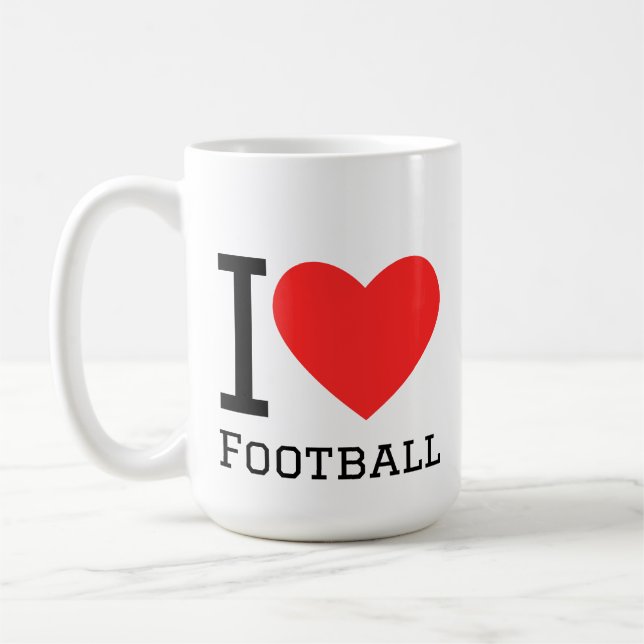 Caneca De Café Eu amo futebol (Esquerda)