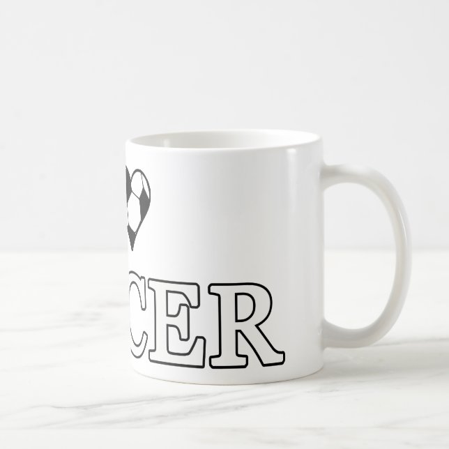 Caneca De Café Eu Amo Futebol (Direita)