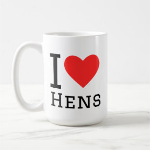 Caneca De Café Eu amo galinhas