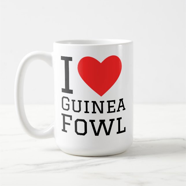 Caneca De Café Eu amo galinhas-da-índia (Esquerda)