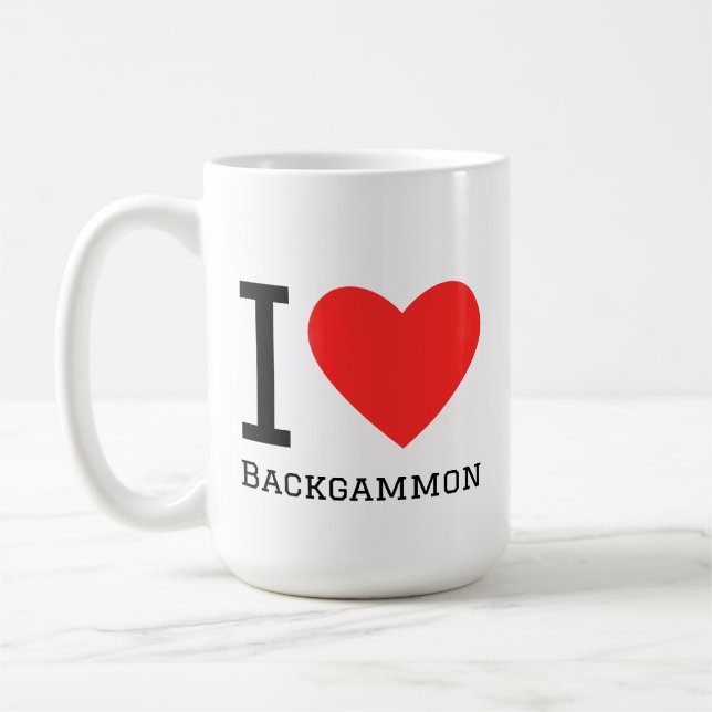 Caneca De Café Eu amo gamão (Esquerda)