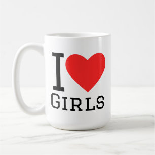 Caneca De Café Eu amo garotas