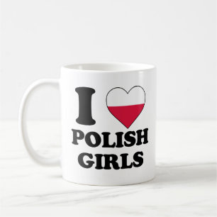 Caneca De Café Eu amo garotas poloneses