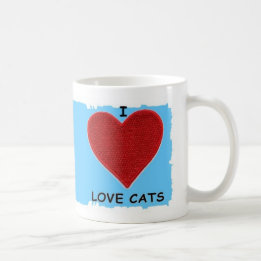 CANECA DE CAFÉ EU AMO GATOS
