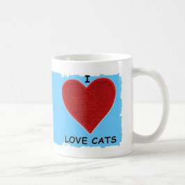CANECA DE CAFÉ EU AMO GATOS