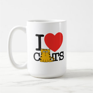 Caneca De Café Eu amo gatos
