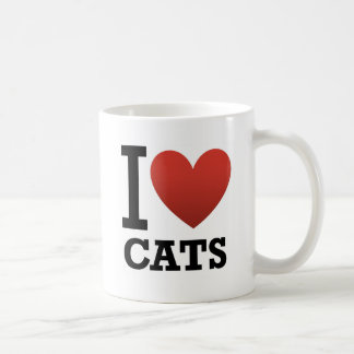 Caneca De Café Eu amo gatos