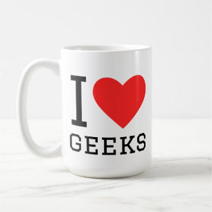 Caneca De Café Eu amo geeks
