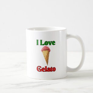 Caneca De Café Eu amo Gelato (o sorvete italiano)