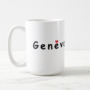 Caneca De Café Eu amo Genebra