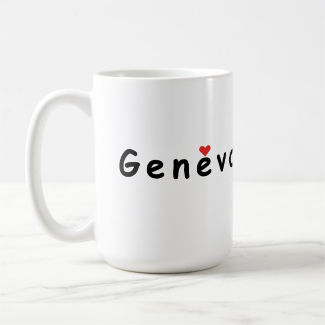 Caneca De Café Eu amo Genebra (Esquerda)